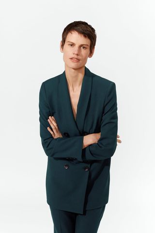 Zara + Double Breasted Jacket