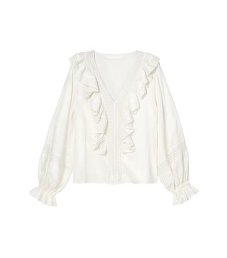 H&M+ + Ruffled Cotton Blouse