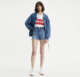 Levi's® + Ribcage Shorts in Urban Oasis