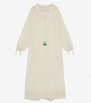 Zara + Limited Edition Studio Dress With Beaded Strings
