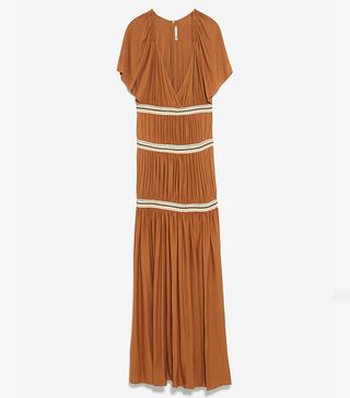 Zara + Limited Edition Studio Contrast Gathered Dress