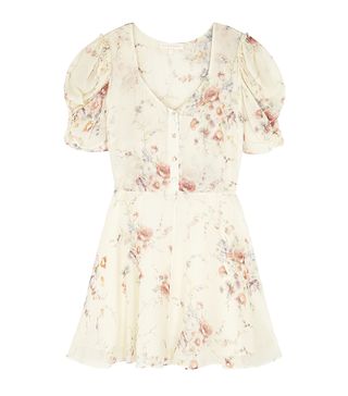 LoveShackFancy + Cora Floral-Print Silk Mini Dress