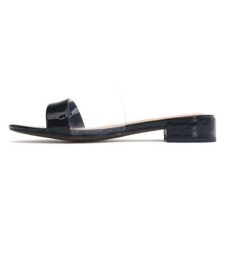 Who What Wear + Piper Clear Acrylic Heeled Slide Sandals