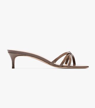 By Far + Brown Libra 45 Patent Leather Strappy Mules