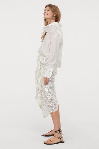 H&M + Sequined Skirt