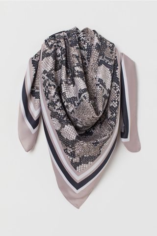 H&M + Patterned Satin Scarf