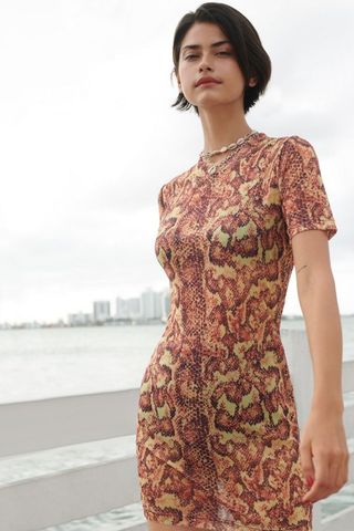 Urban Outfitters + Mimi Mesh Bodycon Mini Dress