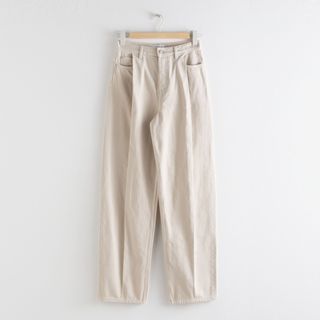 & Other Stories + Relaxed High Rise Pleat Jeans