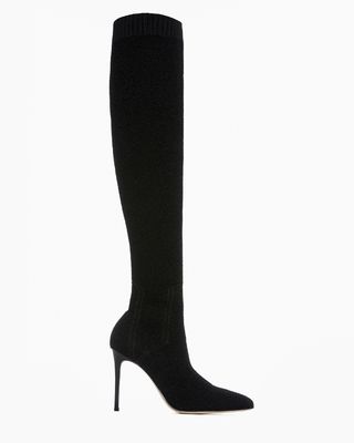 Paige + Jessamine Black Knit Boots