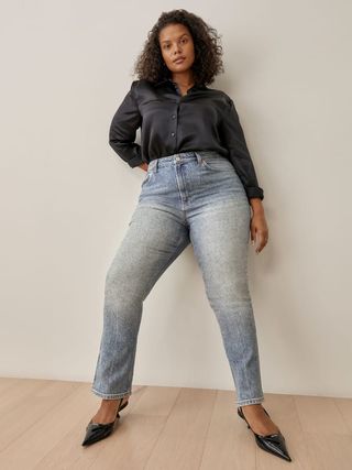 Reformation + Liza Ultra High Rise Straight Jeans