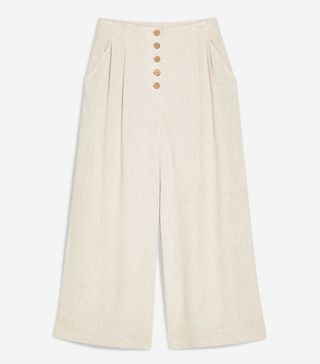 Topshop + Cropped Wide-Leg Trousers