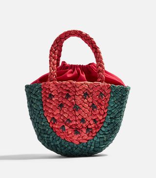 Topshop + Sun Watermelon Straw Mini Bag