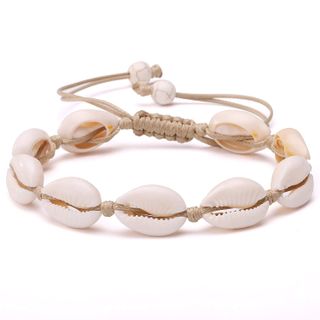 Potessa + Natural Cowrie Beads Shell Anklet