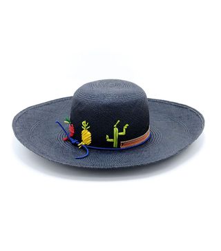 Genevieve Rose Atelier + Cactus-Embroidered Panama Hat