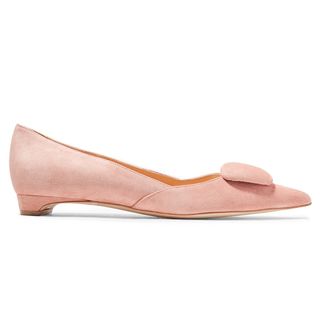 Rupert Sanderson + Aga Suede Pointed-Toe Flats
