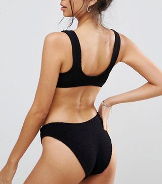 ASOS Design + Crinkle Bikini Bottom
