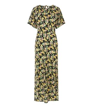 Warehouse + Floral Cowl Split Maxi Dress
