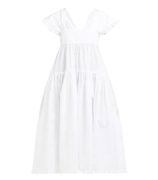 Cecilie Bahnsen + Mimi Ruffled Cotton-Poplin Midi Dress