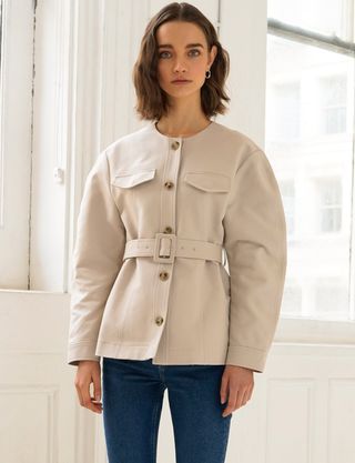 Pixie Market + Belted Structured Jacket