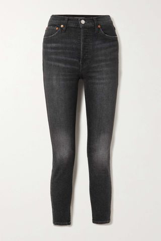 Re/Done + 90s Cropped High-Rise Slim-Leg Jeans