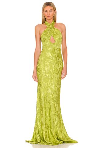 Sau Lee + Liv Gown in Lime Green