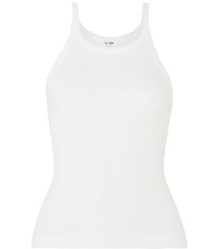 Re/Done + Ribbed Cotton-Jersey Tank
