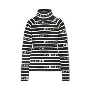 P.E Nation + + Woolmark Cutline Striped Intarsia Wool-Blend Sweater