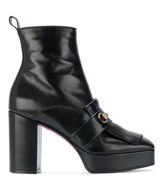 Gucci + Black Nove 105 Leather Platform Boots