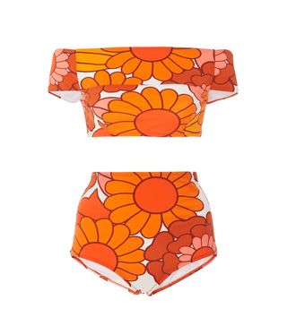 Dodo Bar Or + Ceccile Floral Print Bikini Top