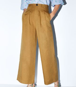 Zara + Wide Cut Trousers With Darts