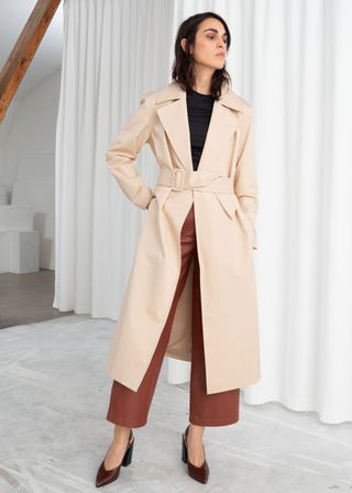 & Other Stories + Belted Cotton Twill Trenchcoat