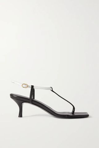 Toteme + The Bicolor Leather Slingback Sandals