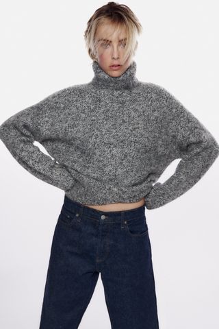 Zara + Cozy Knit Turtleneck Sweater