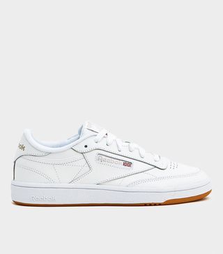 Reebok + Club C 85 Sneakers in White/Light Grey/Gum
