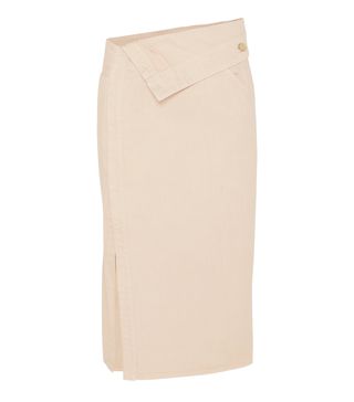 Jacquemus + Folded Denim Midi Skirt