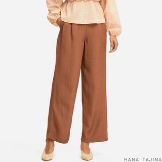 Uniqlo + Tuck Relaxed Wide Pants
