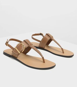 Charles & Keith + Buckle T-Bar Sandals