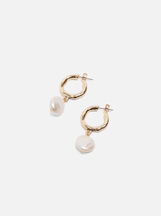 Zara + Hoop and Pearl Earrings