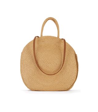 Time and Tru + Straw Circle Tote