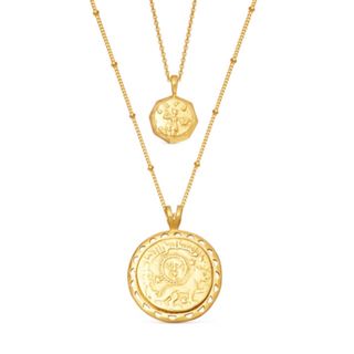 Missoma + Ode to Rome Layered 18ct Gold Plated Necklace Set