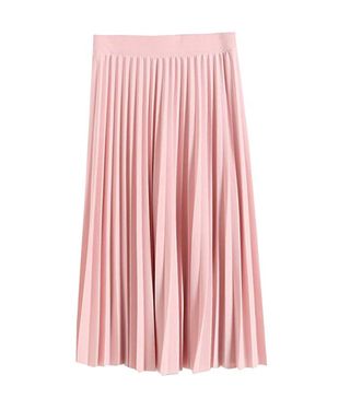 Goldstitch + Pleated A-Line Midi Skirt