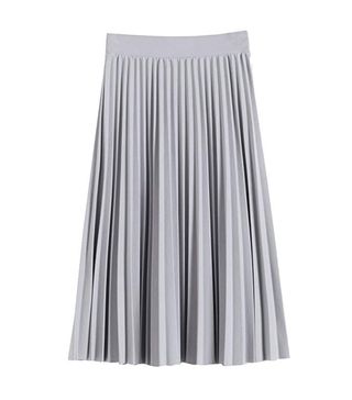 Goldstitch + Pleated A-Line Midi Skirt