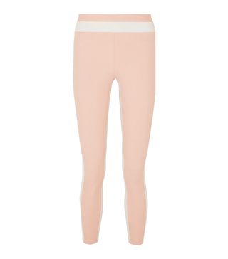 Vaara + Freya Tuxedo 7/8 Cropped Striped Stretch Leggings