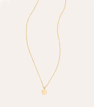 Kinn Studio + Round Initial Disc Necklace