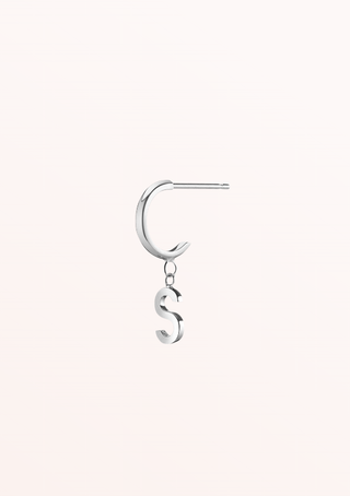 Aurate + Huggie Earring with Letter