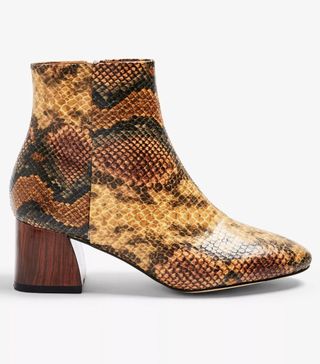 Topshop + Babe Snake Heeled Boots