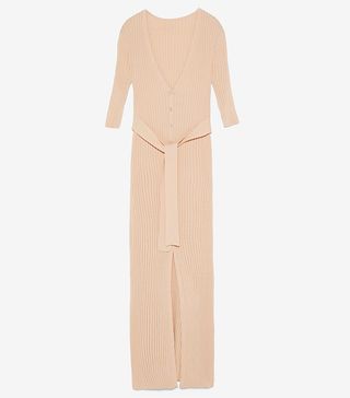 Zara + Nude Ribbed Dress