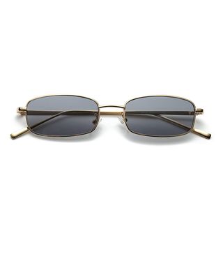 Feisedy + Vintage Slender Square Sunglasses