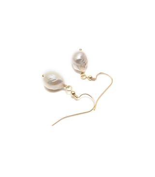 StoneGalaxy + Freshwater Baroque Pearl Earrings