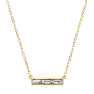 Eriness + Triple Diamond Baguette Necklace
